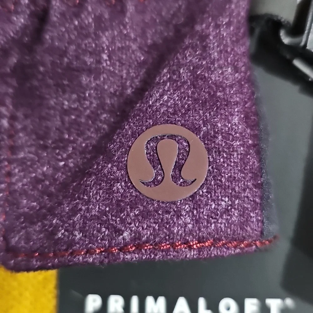 Lululemon City Keeper Purple/Black Fleece Wool Blend Gloves L/XL NWT MSRP $78